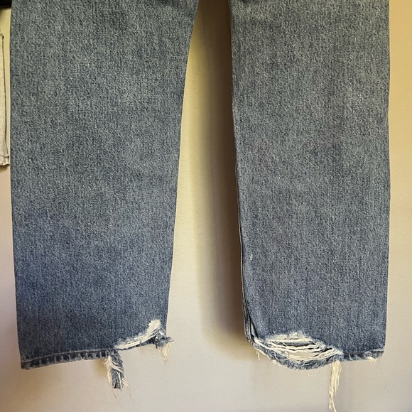 🚨SOLD 🚨 Free People Agolde 90's High Rise Distressed Straight Leg Jeans, EUC - Picture 7 of 7